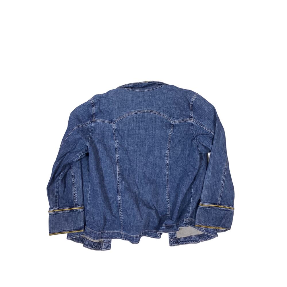 Y2K Denim‎ Jean Jacket Women’s Medium – Embroidered Pockets & Collar Vintage - Picture 4 of 5